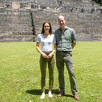 Как простые туристы: Кейт Миддлтон и принц Уильям посетили руины древней пирамиды майя в Белизе