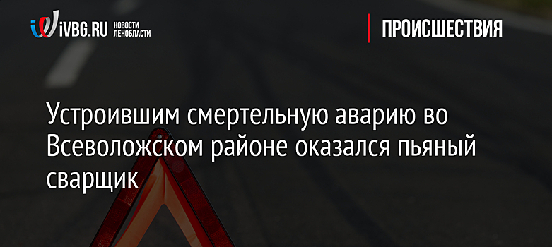 Устроившим смертельную аварию во Всеволожском районе оказался пьяный сварщик