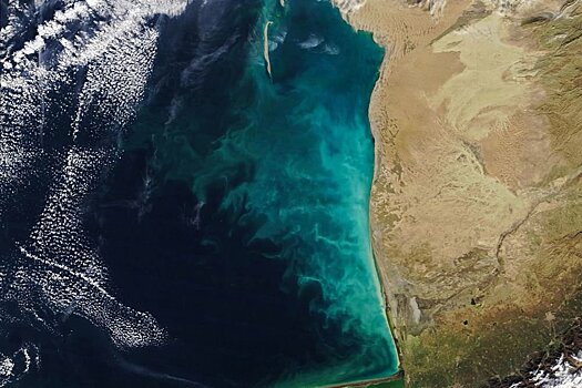 NASA показало аномальные процессы в Каспийском море