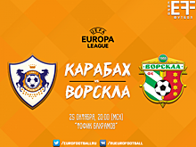 "Карабах" - "Ворскла": прямая трансляция, составы, онлайн - 0:0