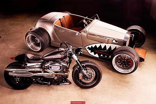 Первый кастом мотоцикл Harley-Davidson от Людовика Лазарета