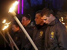 Бойцы "Азова" факелами почтили память жертв терактов в Бельгии