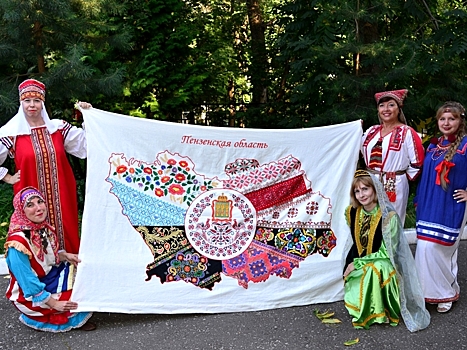 Создана вышитая карта Пензенской области