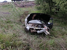 На трассе в Волгоградской области легковушка улетела в кювет