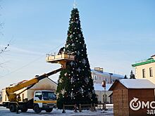 В Омске собрали каркас главной ёлки
