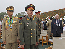 Замминистра обороны Российской Федерации генерал-полковник Александр Фомин принял участие в параде, который прошёл в г. Нейпьидо, Республика Союз Мьянма