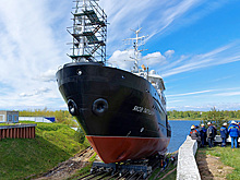 В Ярославской области спустили на воду малое гидрографическое судно