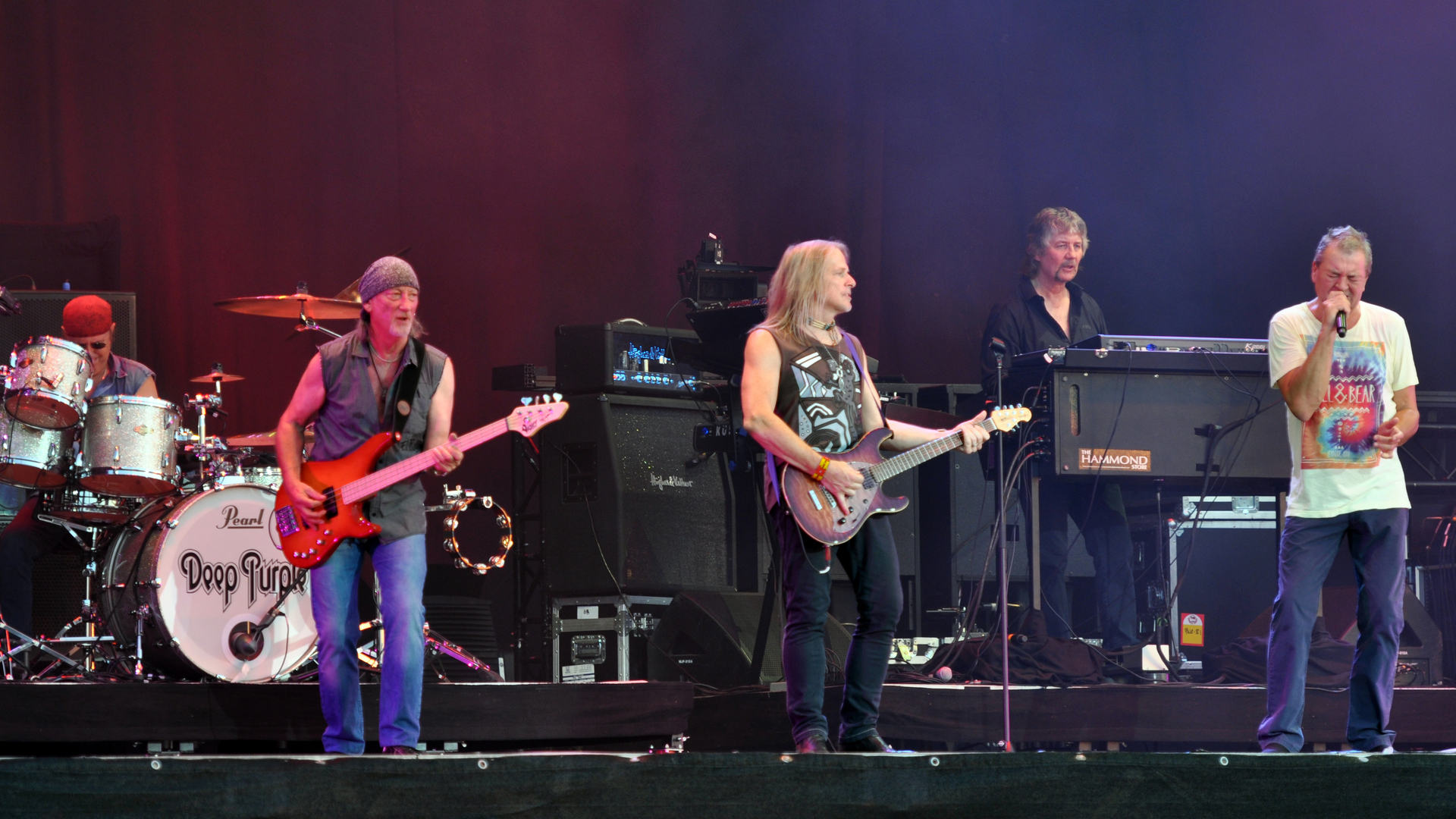 Слева направо: Иэн Пейс, Роджер Гловер, Стив Морс, Дон Эйри, Иэн Гиллан