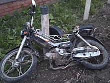 Пьяный вологжанин на мопеде врезался с сигнальный столбик ж/д переезда