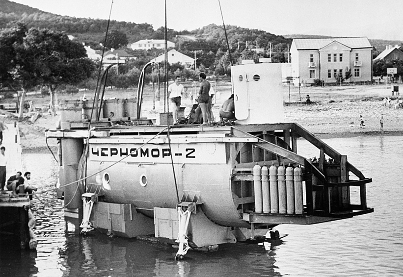 Подводный дом-лаборатория "Черномор-2" Института океанологии имени П. П. Ширшова Академии наук СССР, 1969 год
