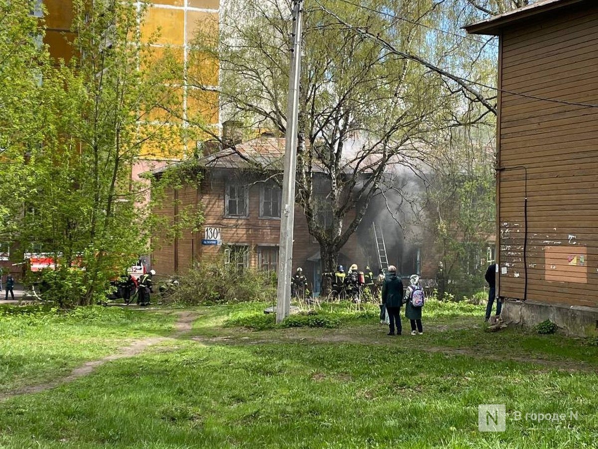 Расселенный дом сгорел в Приокском районе Нижнего Новгорода
