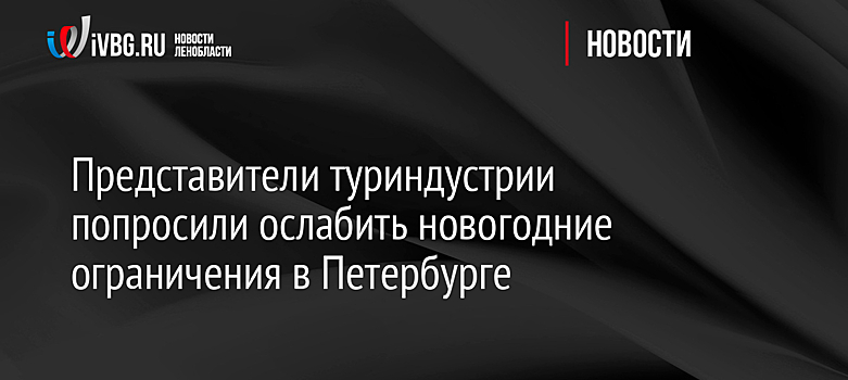 Представители туриндустрии попросили ослабить новогодние ограничения в Петербурге