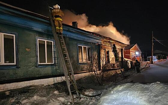 Опубликованы фото с ночного пожара в Шацке