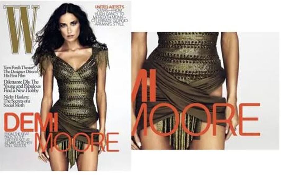 Таблоиды писали, будто это тело не Деми, а просто ее голову «прифотошопили» к модели, участвовавшей в показе в данном наряде.  