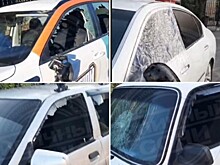 Сочинцы засняли последствия погрома на перекрестке: повреждены 11 машин