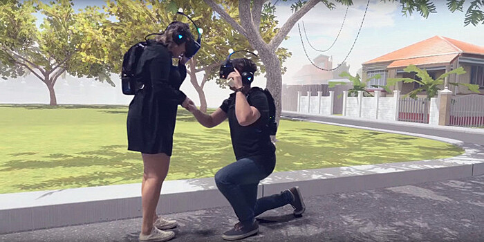 Австралиец сделал предложение девушке в виртуальной реальности