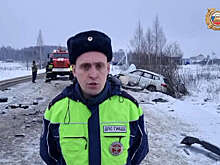 В Ярославской области на видео сняли разорванную на части Lada после жесткого ДТП