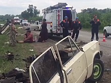 Полиция опубликовала видео с места ДТП в Ростовской области, где погибло пять человек