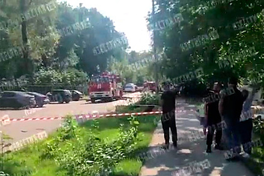 Привязанная к дереву в московском парке женщина с арбалетом попала на видео
