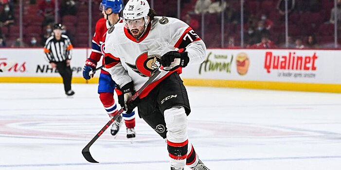 Егор Соколов в 1-м матче в НХЛ с ноября: «минус 2», 1 бросок и 1 хит за 10:16 против «Каролины»