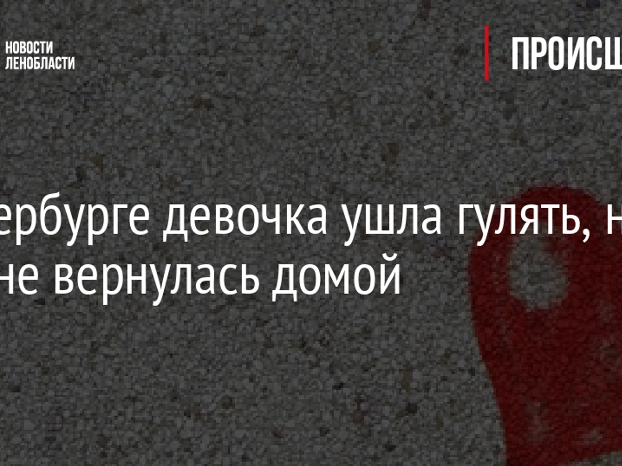 В Петербурге девочка ушла гулять, но так и не вернулась домой -  Рамблер/новости