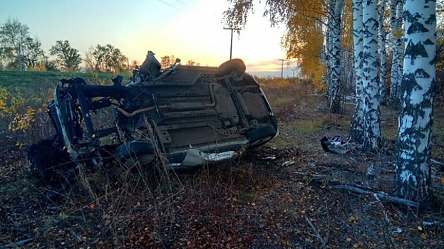 В Самарской области водитель на трассе улетел в кювет