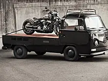 Восстановленные Volkswagen T2 с боббером Harley-Davidson ждут своего нового хозяина