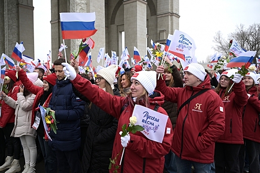 На Выставке «Россия» состоялось праздничное шествие «Крым – Севастополь – Россия навсегда»
