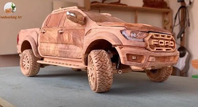 Пикап Ford Ranger Raptor получил деревянную копию