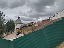В Казанском кремле начали восстанавливать стену крепости