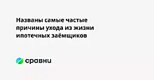 Названы самые частые причины ухода из жизни ипотечных заёмщиков