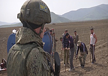 Российские миротворцы обеспечивают безопасность проведения сельскохозяйственных работ в Нагорном Карабахе