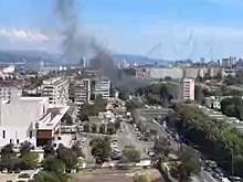 Появилось новое видео полыхающей многоэтажки в российском городе