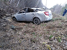На трассе в Омской области водитель авто погиб, перевернувшись в кювет