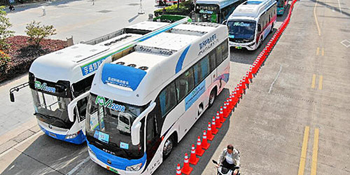 Выставка автомобилей на водородном топливе в провинции Цзянсу