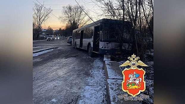 Рейсовый автобус с 17 пассажирами врезался в ограждение в Ногинске