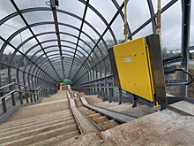 Под Рузой на Минском шоссе открылся современный надземный пешеходный переход с лифтом