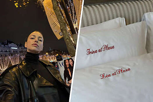 Супермодель Ирина Шейк снялась на балконе в Париже с дочерью Леей