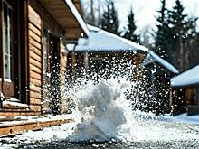 В Красноярском районе от падения льда с крыши пострадал ребенок