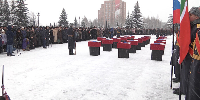 История Победы: в Нижнекамске перезахоронили бойцов лыжного батальона