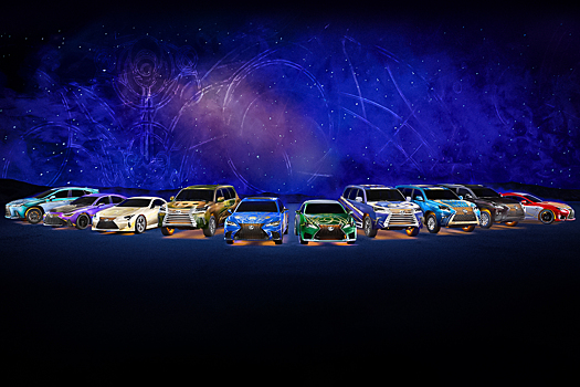 Автомобили Lexus примерили костюмы персонажей фильма «Вечные»