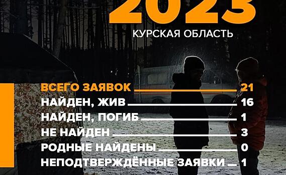 В ноябре в Курской области пропало 20 человек, троих найти пока не удалось