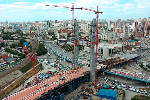 Готовность четвертого моста через Обь в Новосибирске составляет 85%