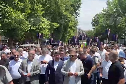 В Армении прошла манифестация в поддержку бизнесмена Карапетяна