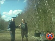 Пьяные ДТП в Тверской области: водитель не хотел в патрульную машину и валялся на дороге, а второй объезжал чайку и свалился в кювет