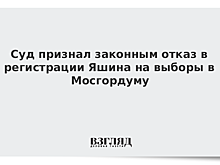 Мосгорсуд признал законным отказ в регистрации Яшина на выборы в Мосгордуму