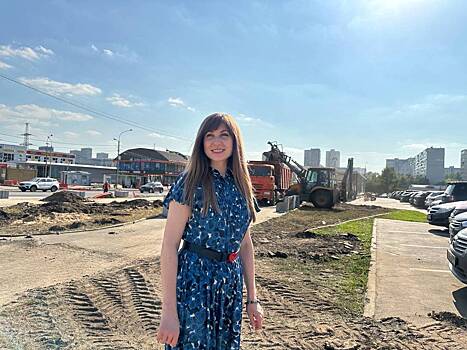 Депутат МГД Картавцева оценила темпы работ по благоустройству пространства у станции метро «Бибирево»