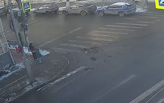 Массовая авария произошла у рязанского политеха в центре города