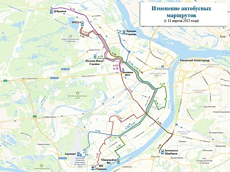 Пять автобусных маршрутов изменились в Нижнем Новгороде: публикуем схему