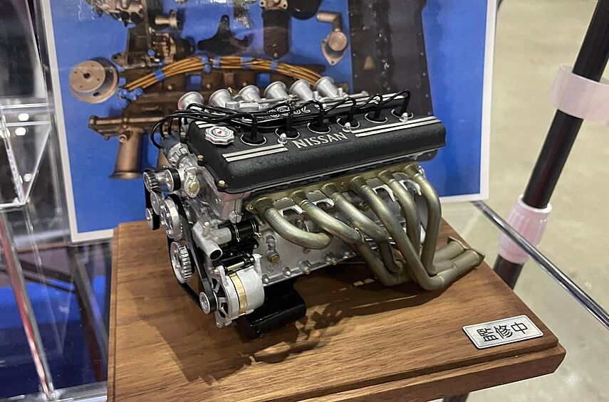 Изумительная модель двигателя Nissan S20 в масштабе 1:6, изготовленная в мастерской Kusaka Engineering Садао Сасаки.